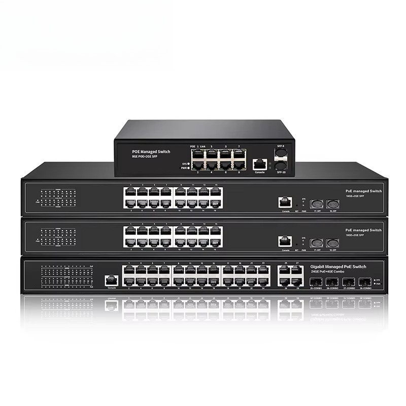 8-портовый, 16-портовый, 24-по – обзор и цена Managed Gigabit Poe Switch 8 Port 802.3At